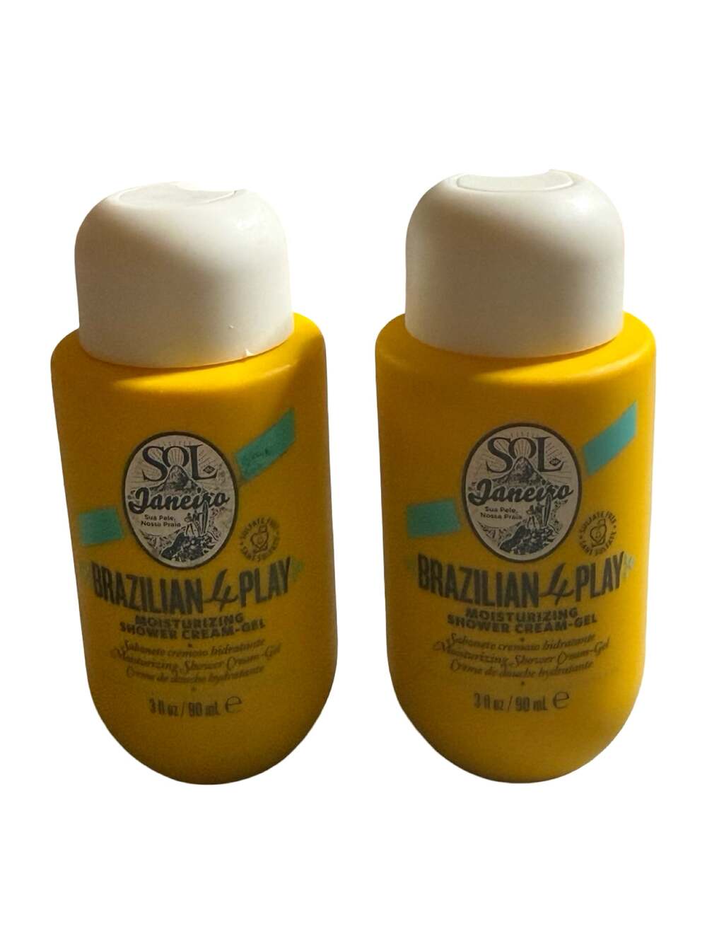 Set of 2: Sol de Janeiro Brazilian 4 Play Moisturizing Shower Cream-Gel 3 oz